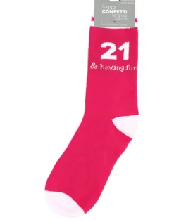 21 & Having Fun Crew Socks