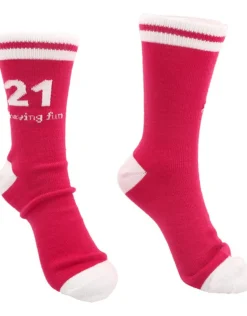21 & Having Fun Crew Socks