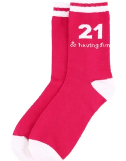 21 & Having Fun Crew Socks