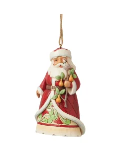A Partridge In A Pear Tree Santa Ornament