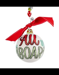 All Aboard Train Ball Ornament