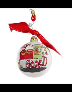 All Aboard Train Ball Ornament