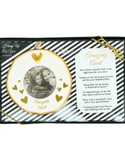 Aunt Photo Frame Ornament 4"