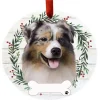 Australian Shepherd Wreath Ornament