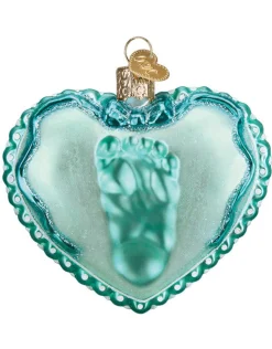 Baby Boy's Footprint Ornament