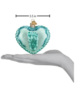 Baby Boy's Footprint Ornament