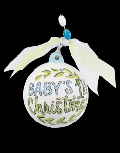 Baby's 1St Blue Eggs Ball Ornament