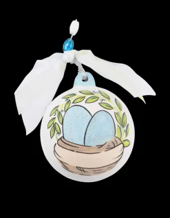Baby's 1St Blue Eggs Ball Ornament
