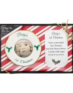 Baby's 1St Christmas Photo Frame Ornament 4"