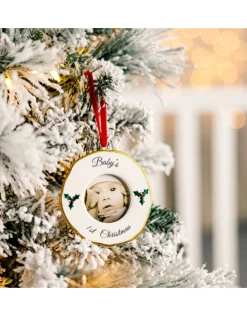 Baby's 1St Christmas Photo Frame Ornament 4