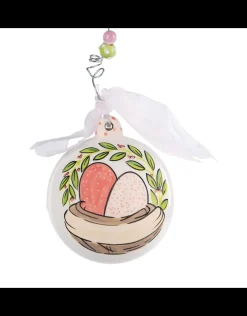 Baby's 1St Pink Eggs Ball Ornament
