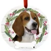 Beagle Wreath Ornament