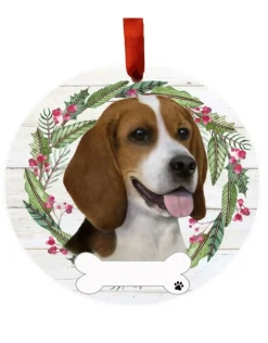 Beagle Wreath Ornament
