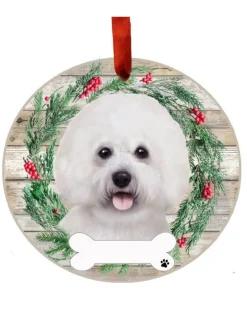 Bichon Frise Wreath Ornament