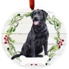 Black Labrador Full Body Wreath Ornament