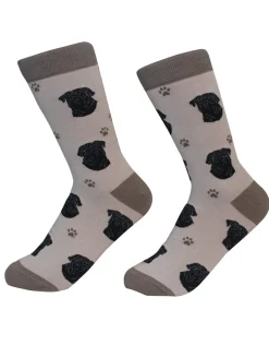 Black Pug Socks