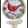 Botanical Cardinal Disk Led Night Light