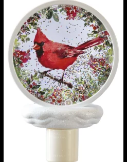 Botanical Cardinal Disk Led Night Light