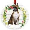 Boxer Full Body Wreath Ornament