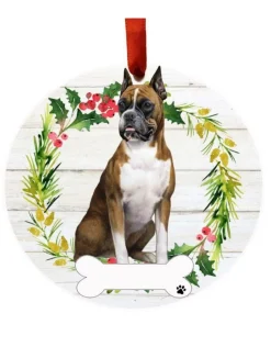 Boxer Full Body Wreath Ornament