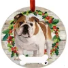 Bulldog Full Body Wreath Ornament