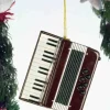 Burgundy Accordion Ornament