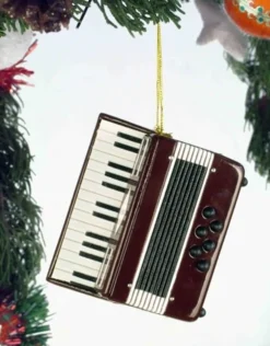 Burgundy Accordion Ornament
