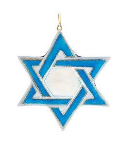 Capiz Star Of David Ornament