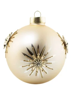 Champagne Snowflake Ball Ornament