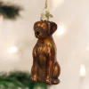 Chocolate Labrador Ornament