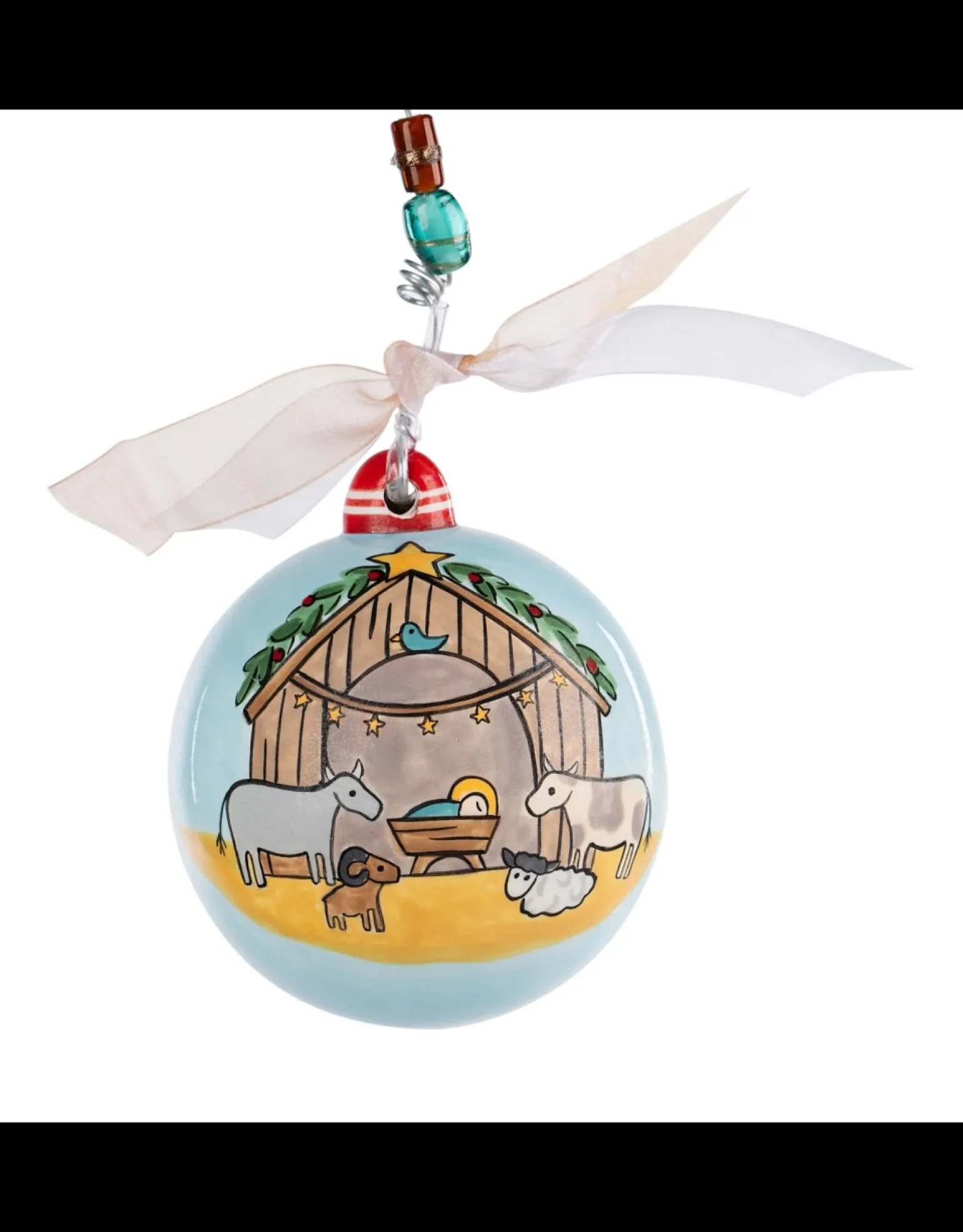 Christ The Savior Is Born Ball Ornament