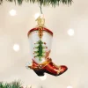 Christmas Cowboy Boot Ornament