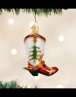 Christmas Cowboy Boot Ornament