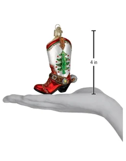 Christmas Cowboy Boot Ornament