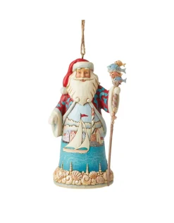 Coastal Santa Ornament