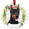 Doberman Wreath Ornament
