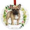 French Bulldog Full Body Wreath Ornament