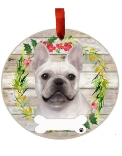 French Bulldog Wreath Ornament