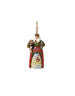 Frohe Weihnachten German Santa Ornament