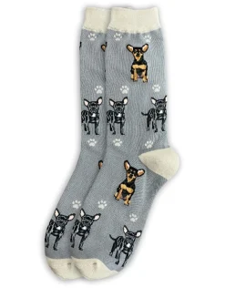 Full Body Black Chihuahua Socks