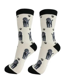 Full Body Black Labradoodle Socks