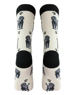 Full Body Black Labradoodle Socks