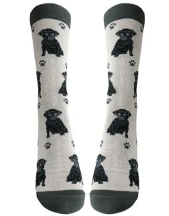 Full Body Black Pug Socks