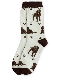 Full Body Chocolate Labrador Socks