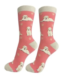 Full Body Goldendoodle Peach Socks