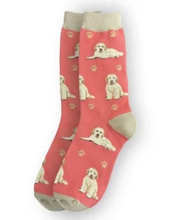 Full Body Goldendoodle Peach Socks