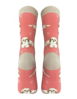 Full Body Tan & White Shih Tzu Socks
