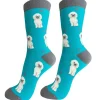 Full Body White Poodle Socks