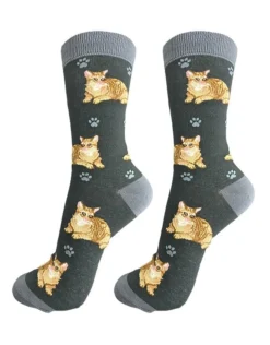 Full Orange Tabby Cat Socks