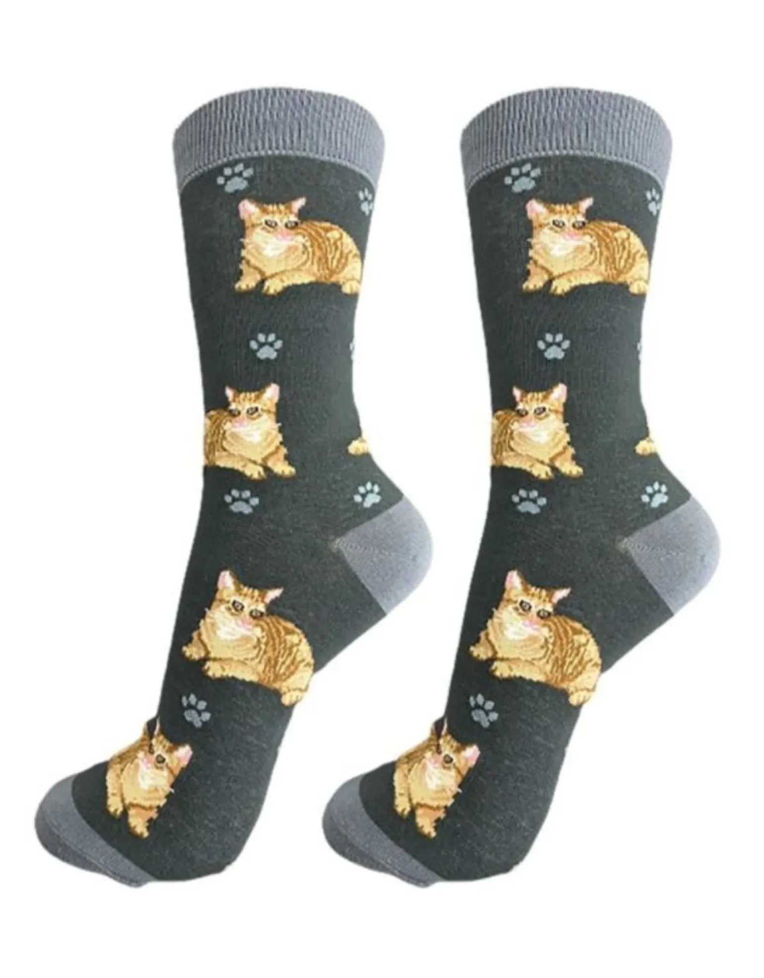 Full Orange Tabby Cat Socks